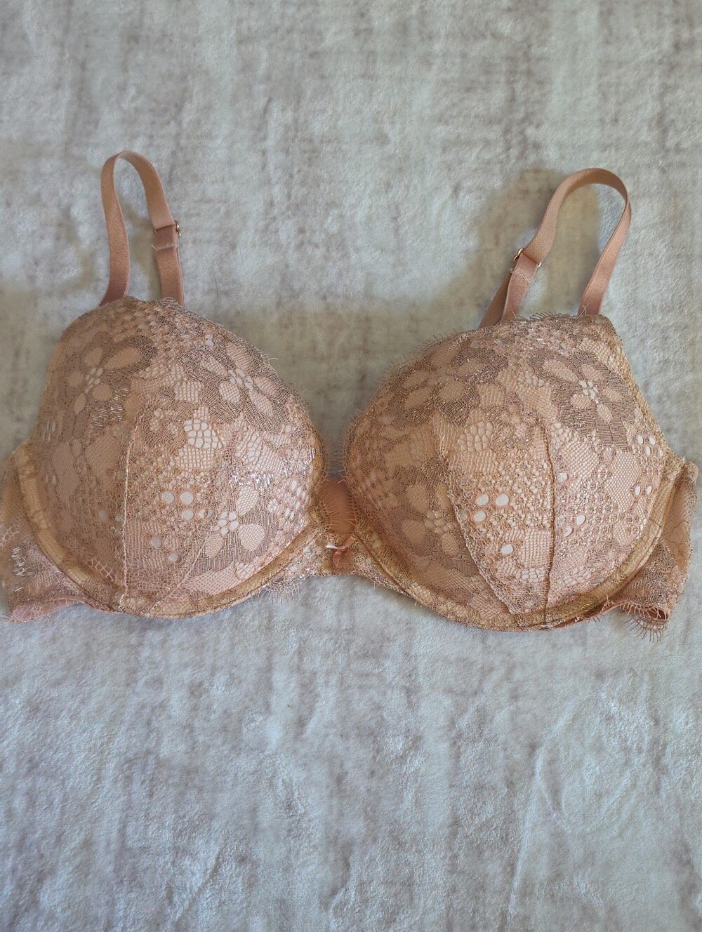 ♥️✨ Victoria's Secret Dream Angels Rose Gold Lace Push Up ✨♥️